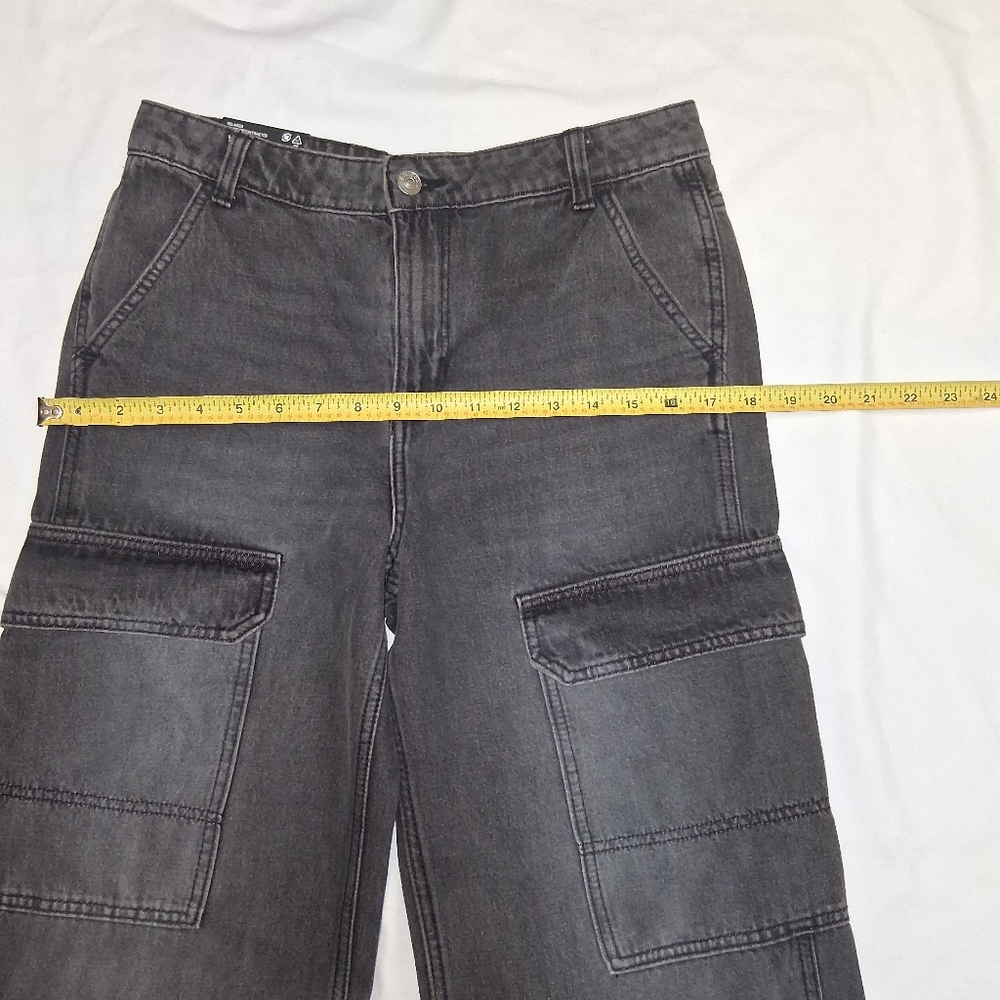 H&M Divided New Women Black and Gray Denim Jeans Size 4 Made In Bangladesh - Picture 7 of 16